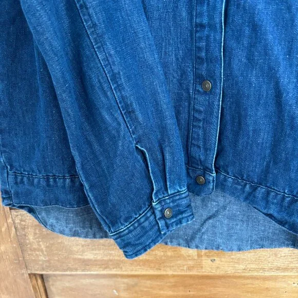 Zara Woman Denim/Jean Snap Shirt - S - Picture 4 of 6